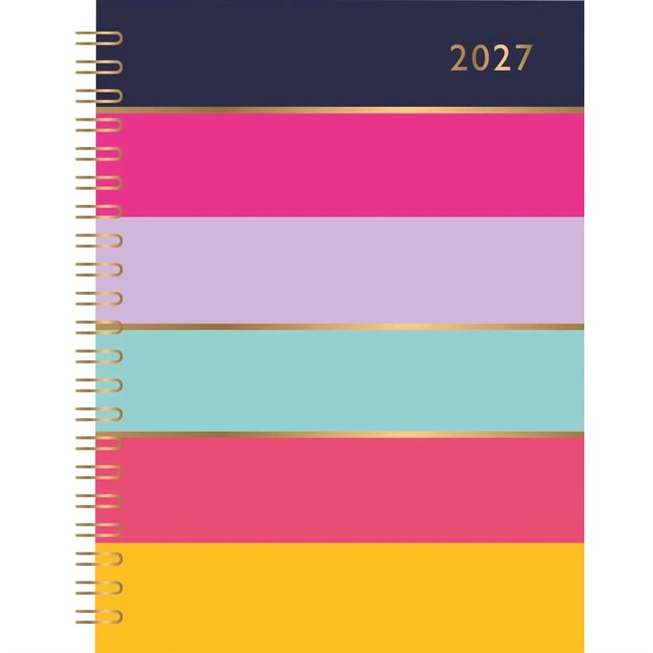 Horizontal Stripes Day To View A5 Diary 2027