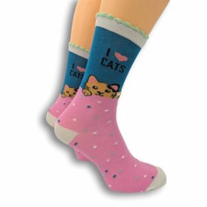 I Heart Cats Socks - Size 4 - 8