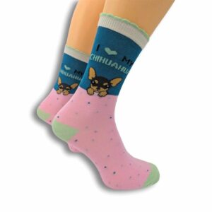 I Heart My Chihuahua Socks - Size 4 - 8