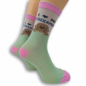 I Heart My Cockapoo Socks - Size 4 - 8