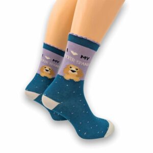 I Heart My Cocker Spaniel Socks - Size 4 - 8