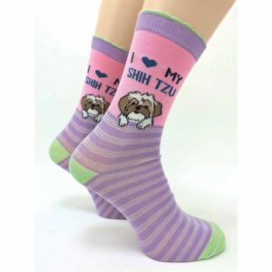 I Heart My Shih Tzu Socks - Size 4 - 8