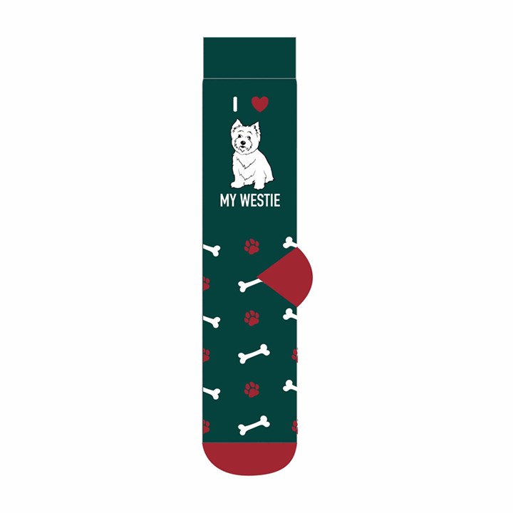 I Heart My Westie Socks - Size 6 - 9