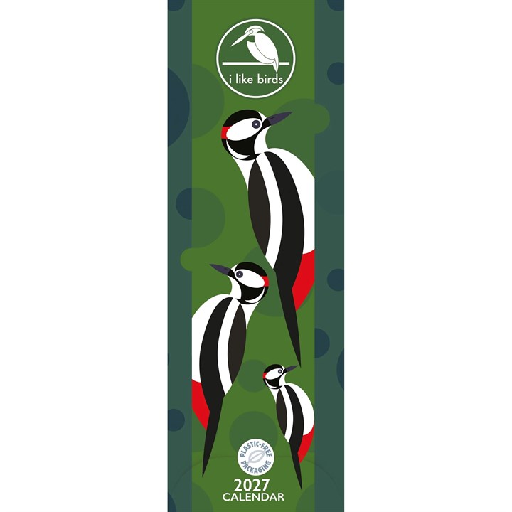 I Like Birds Slim Calendar 2027