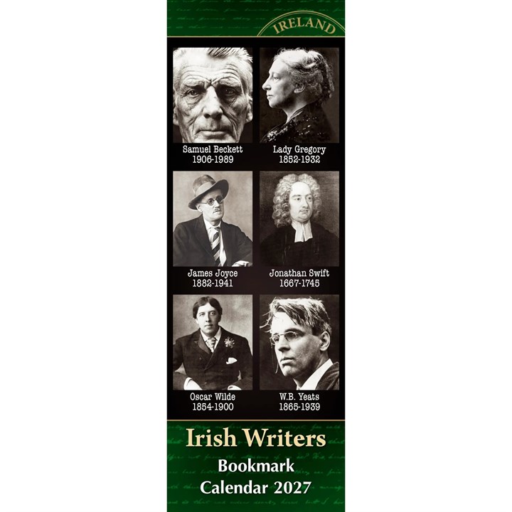 Irish Writers Bookmark Calendar 2027