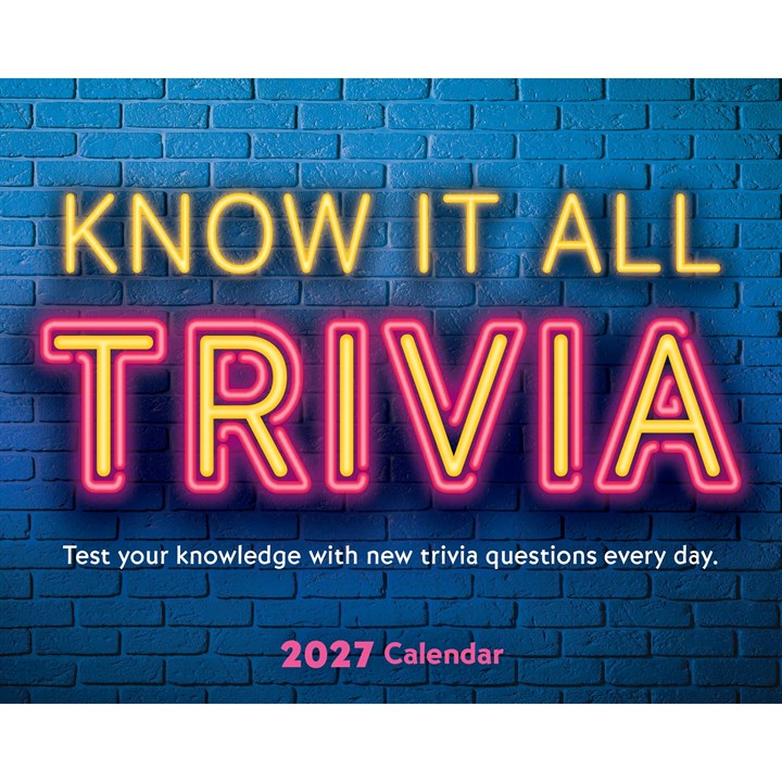 Know it All Trivia Desk Calendar 2027