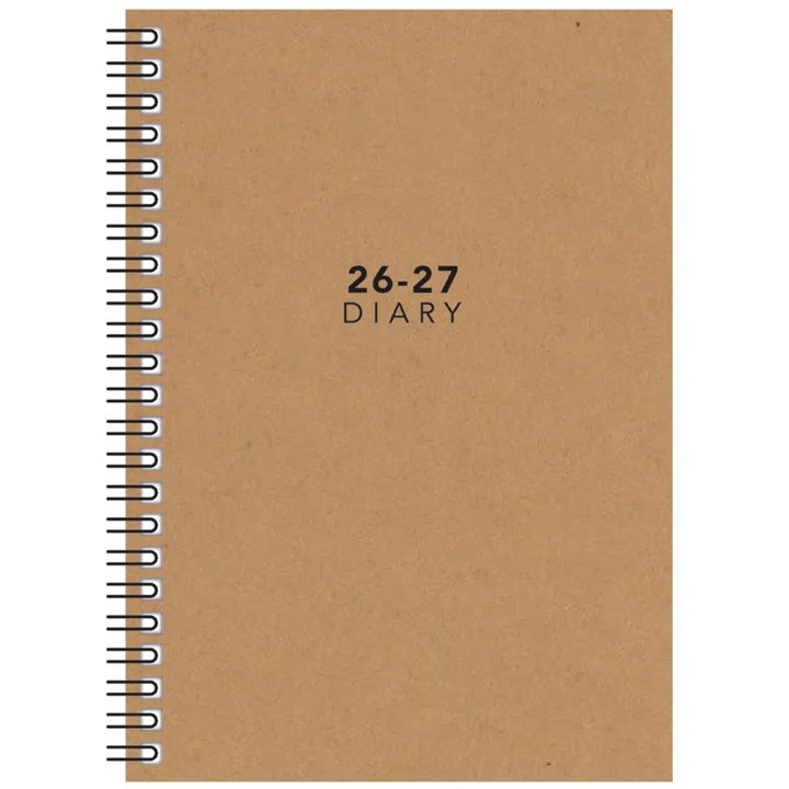 Kraft Academic Week To View A5 Diary 2026 - 2027