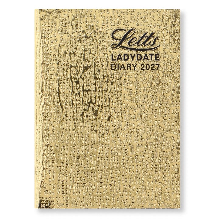 Ladydate with Pencil Gold A7 Diary 2027
