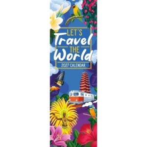 Let's Travel The World Deluxe Slim Calendar 2027