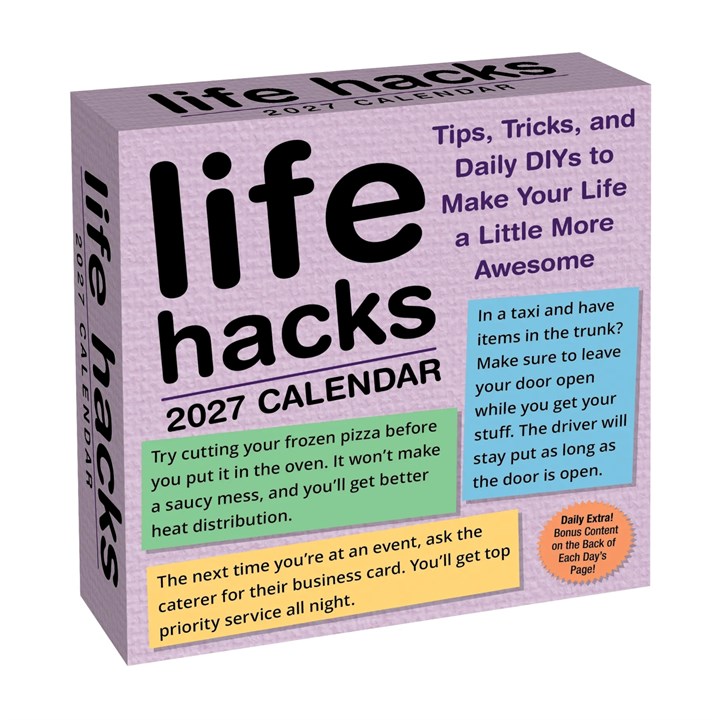 Life Hacks Desk Calendar 2027