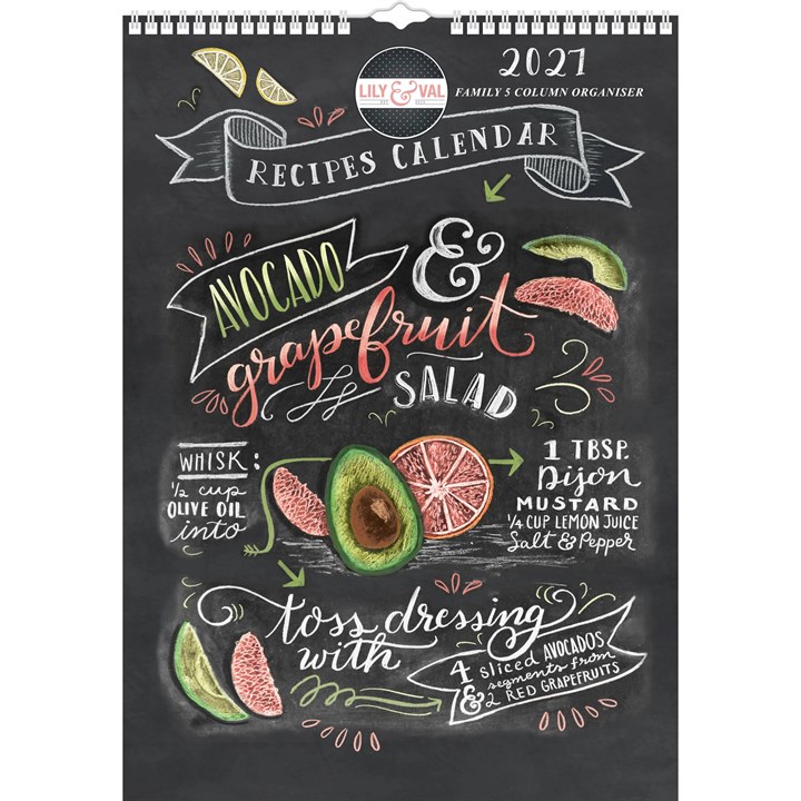 Lily & Val Recipes A3 Family Planner 2027