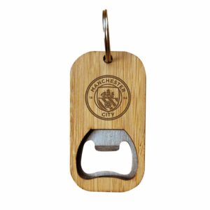 Manchester City FC Bamboo Keyring Bottle Opener