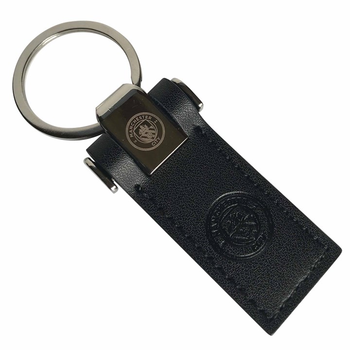 Manchester City FC Leather Keyring