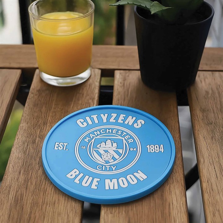 Manchester City FC Text PVC Coaster