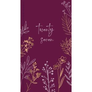 Maroon Floral Meadow Slim Diary 2027