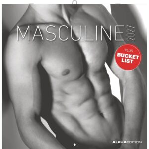 Masculine Black & White Calendar 2027