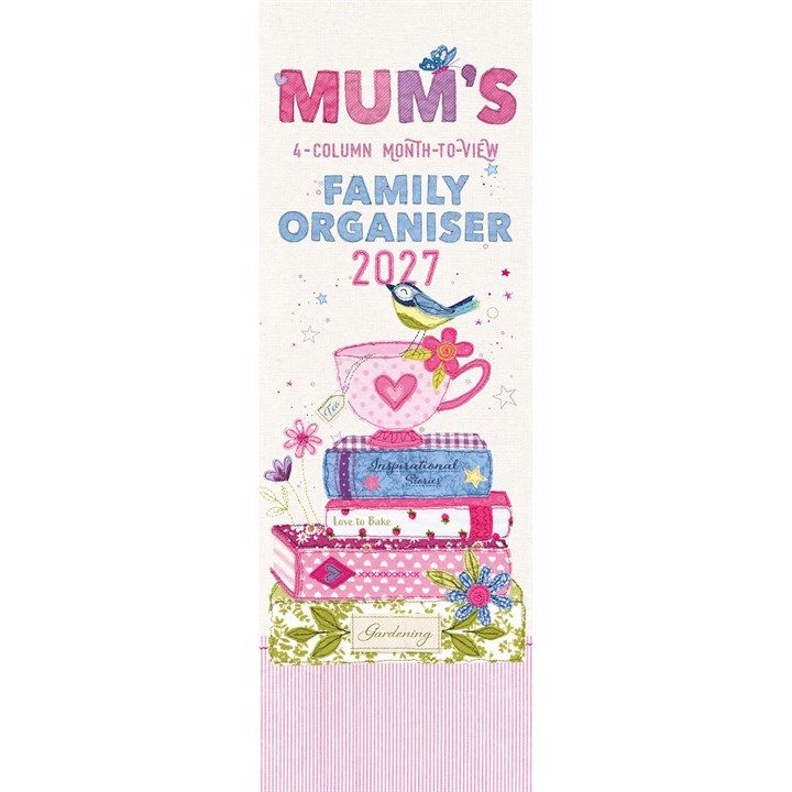 Mum's Fabric Slim Family Planner 2027