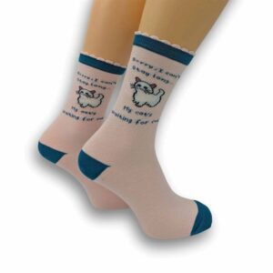 My Cat's Waiting for Me Socks - Size 4 - 8