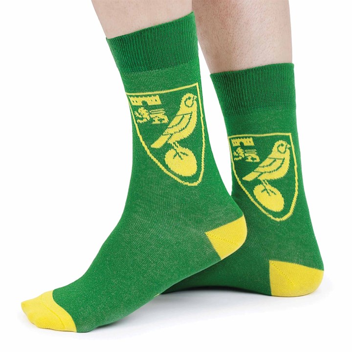 Norwich City FC Crest Socks - Size 7 - 11