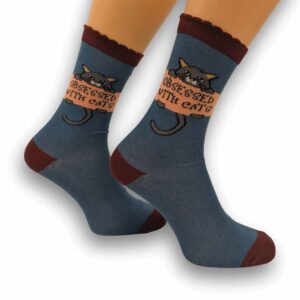 Obsessed with Cats Socks - Size 4 - 8