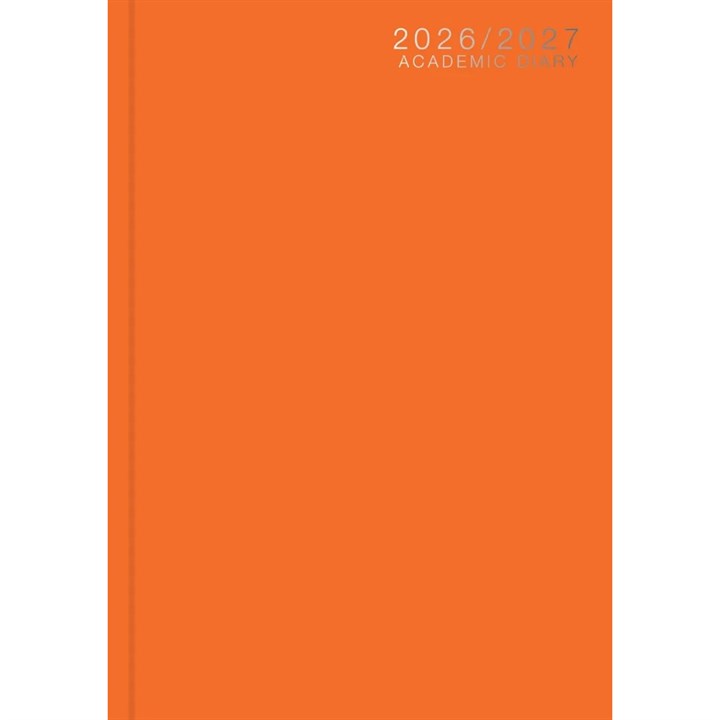 Orange Classic Academic Day To View A4 Diary 2026 - 2027