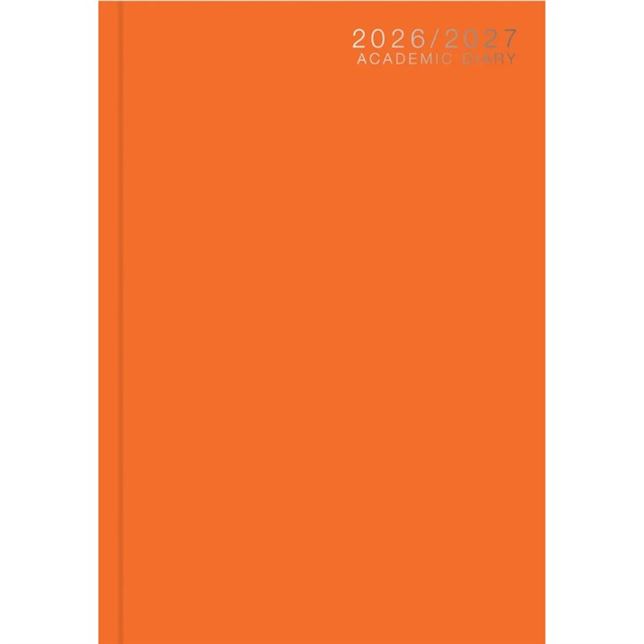 Orange Classic Academic Day To View A5 Diary 2026 - 2027