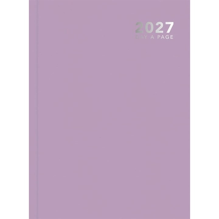 Pastel Lilac Hardback Day To View A5 Diary 2027