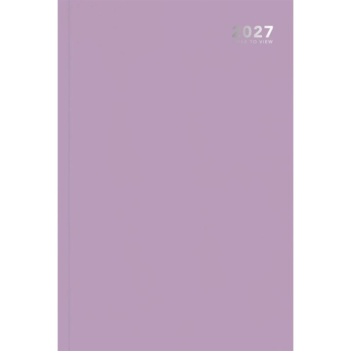 Pastel Lilac Hardback Week-To-View A4 Diary 2027