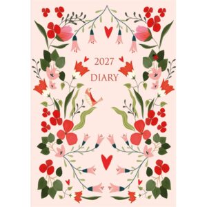 Pink Floral A6 Diary 2027