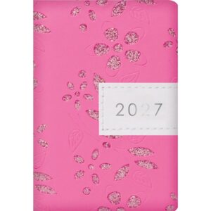 Pink Glitter Floral Sparkles A7 Diary 2027