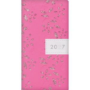 Pink Glitter Floral Sparkles Slim Diary 2027