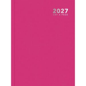 Pink Hardback Day To View A5 Diary 2027
