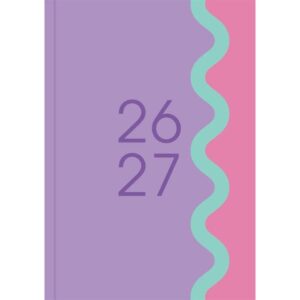 Purple Vibrant Academic Day To View A5 Diary 2026 - 2027