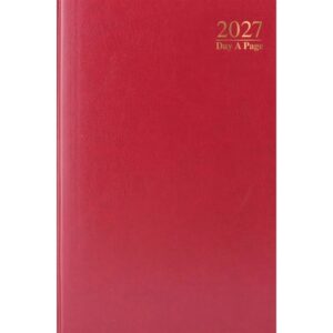 Red Hardback Day To View A4 Diary 2027