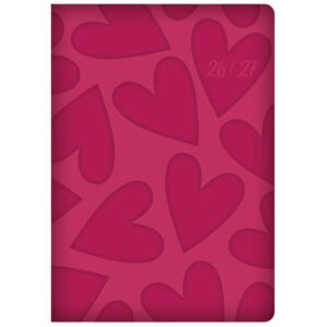 Red Hearts Academic A5 Diary 2026 - 2027