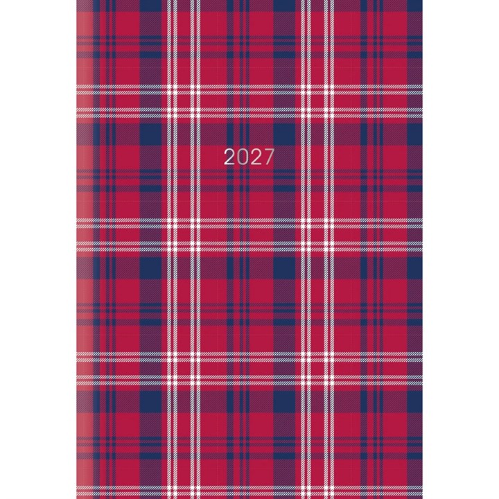 Red Tartan Print A5 Diary 2027