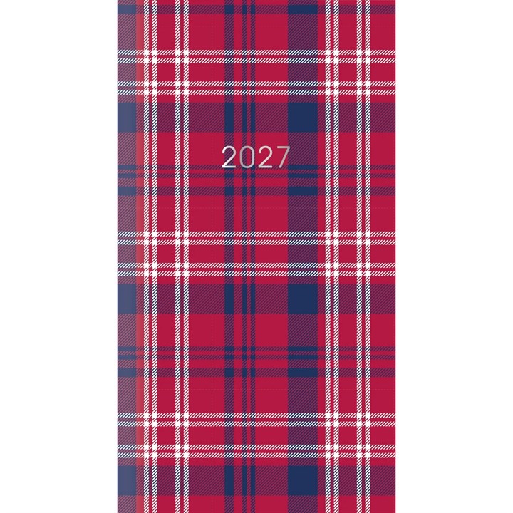 Red Tartan Slim Diary 2027