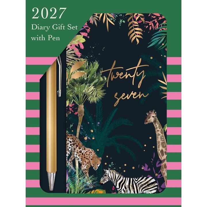 Safari Giftset with Pen Slim Diary 2027
