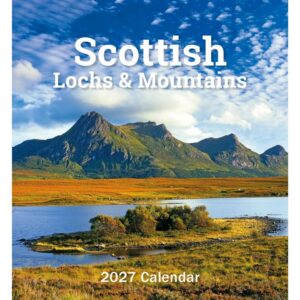 Scottish Lochs & Mountains Mini Easel Desk Calendar 2027