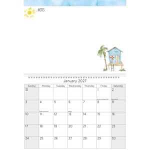 Seaside Memo Calendar 2027