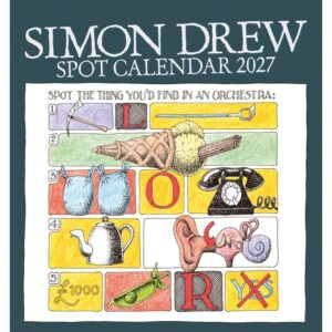 Simon Drew Easel Desk Calendar 2027