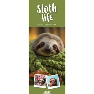 Sloth Life Slim Calendar 2027