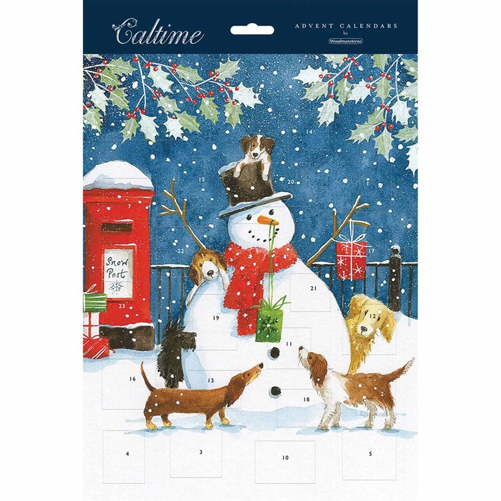 Snowman & Dog Friends Portrait Traditional Advent Calendar