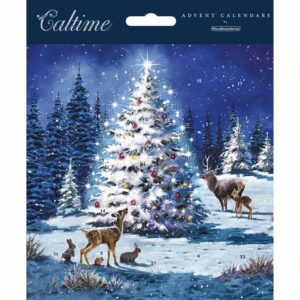 Snowy Christmas Tree Mini Traditional Advent Card