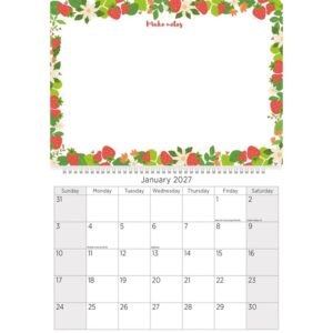 Strawberries Memo Calendar 2027