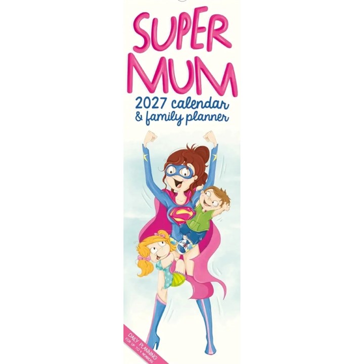 Super Mum Deluxe Slim Family Planner 2027