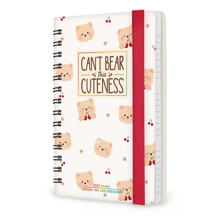 Teddy Bear Cherries Small Week To View Spiral Diary 2027