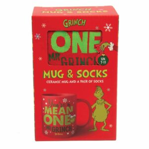The Grinch Red Mug & Sock Set