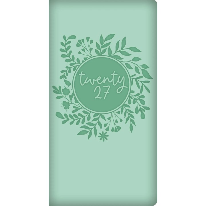 Turquoise Embossed Slim Diary 2027
