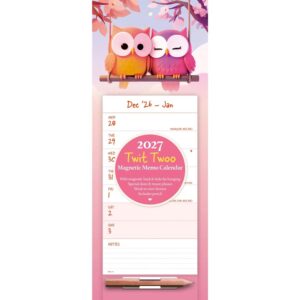 Twit Twoo Owl Magnetic Slim Calendar 2027